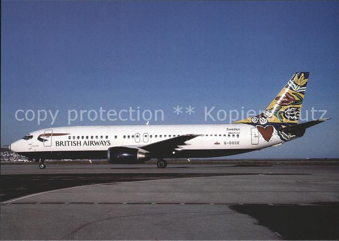 Flugzeuge Zivil BRITISH AIRWAYS (flower field col.) Boe
