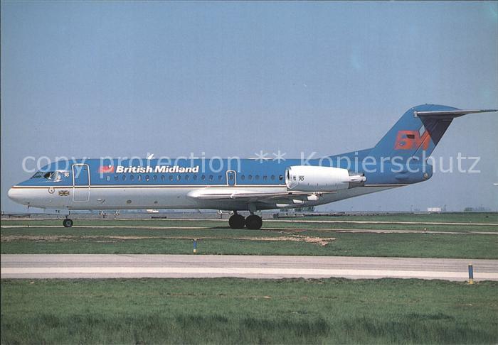 Flugzeuge Zivil Fokker 70 G-BVTE-British Midland Paris (CGD)