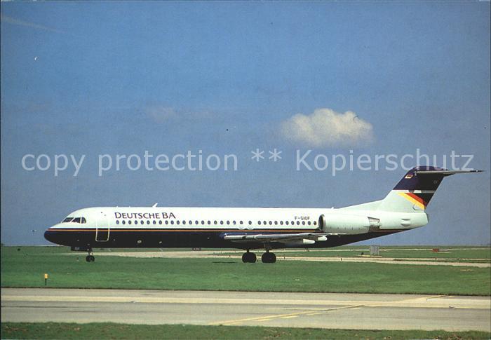 Flugzeuge Zivil Deutsche B.A. Fokker F.100 (F-GIOF) Paris CDG
