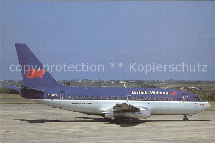 Flugzeuge Zivil British Midland Boeing 737-2Q8 EI-BTR Jersey