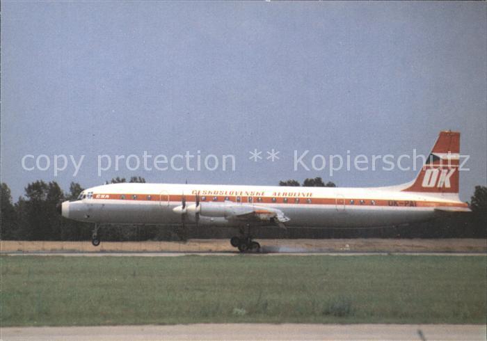 Flugzeuge Zivil Czechoslovak airlines Ilyushin IL-18 E OK-PAI Bratislava