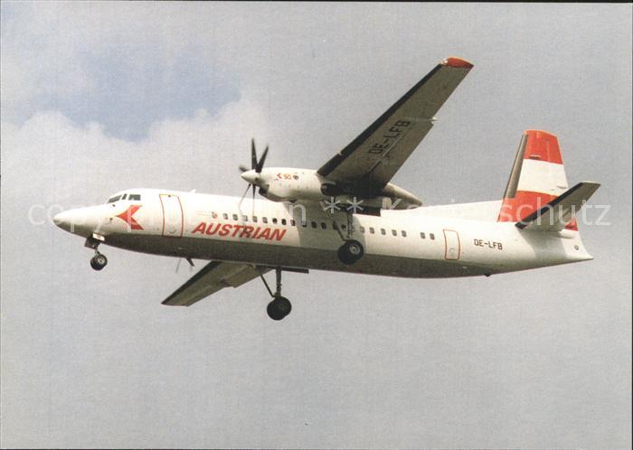 Flugzeuge Zivil Fokker 50 DE-LFB Austrian