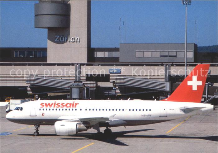 Flugzeuge Zivil Airport Impressions ZRH airbus A319-112 Swissair HB-IPV Zuerich