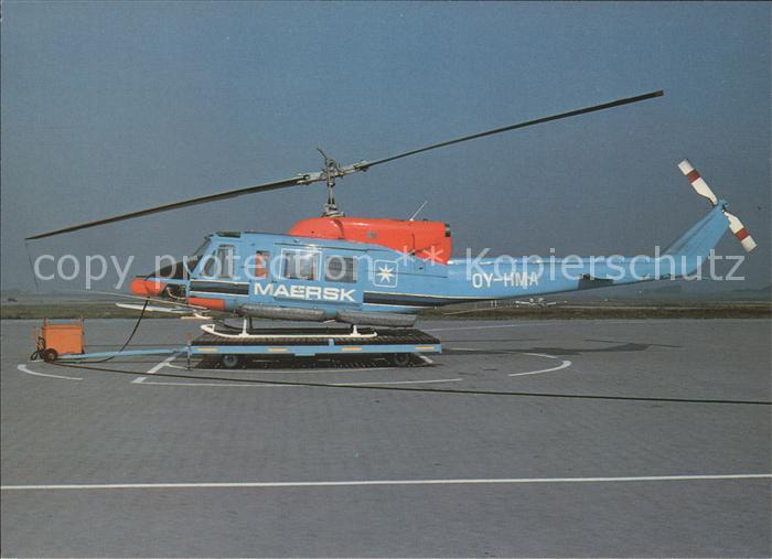 Hubschrauber Helikopter Maersk Air Bell 212 OY-HMA Esbjerg Airport
