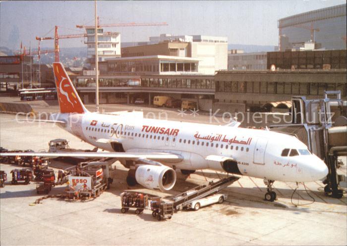 Flugzeuge Zivil Tunis Air Airbus A320-211 Zuerich