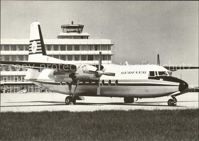 Flugzeuge Zivil Sudflug Fokker F-27 Propellermaschine