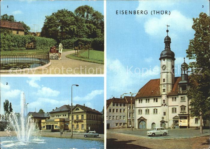 Eisenberg Thueringen Schlossgarten Rathaus Platz der Republik