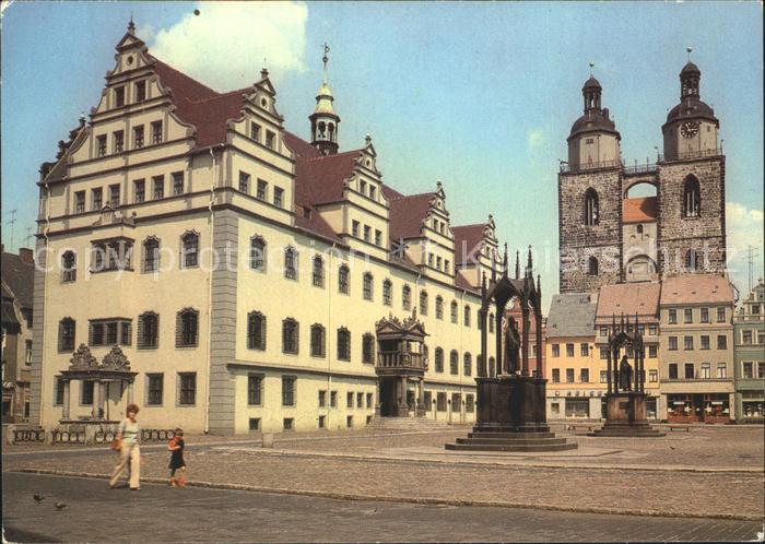 Wittenberg Lutherstadt Markt Rathaus Stastkirche