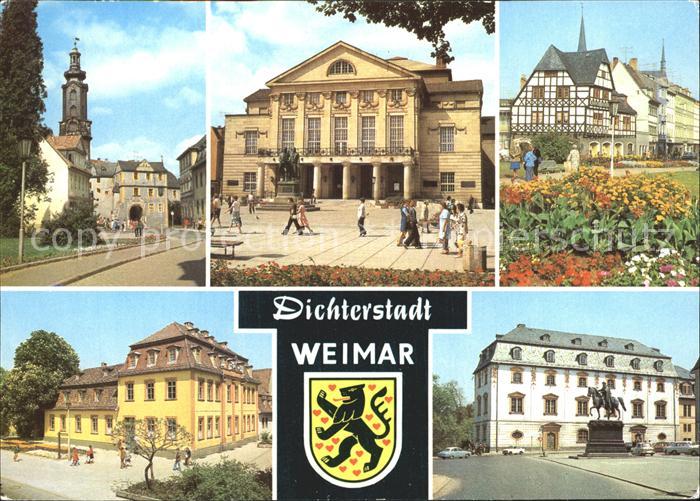 Weimar Thueringen Schloss Deutsches-Nationaltheater Markt Wittumspalais