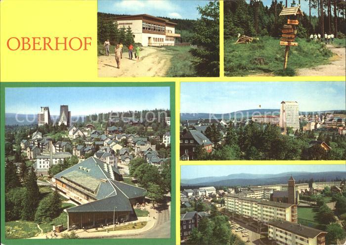 Oberhof Thueringen Schanzenbaude Wegseiser Interhotel-Panorama