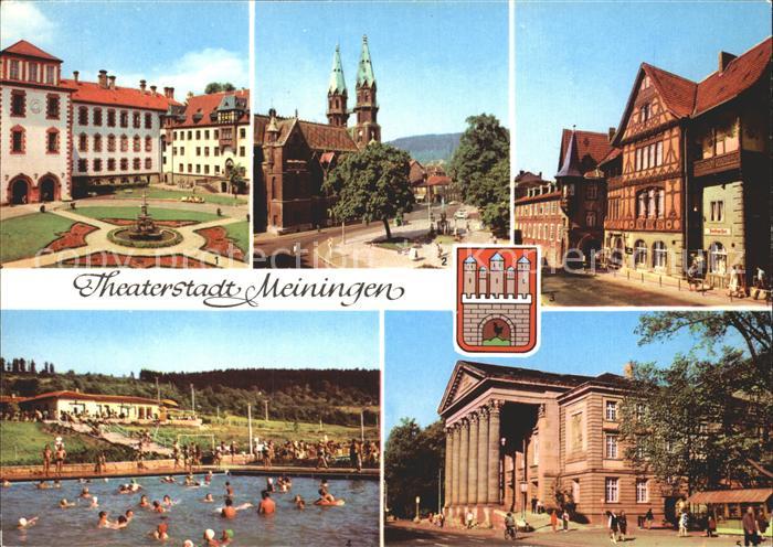 Meiningen Thueringen Freibad Schloss Stadtkirche Theater Henneberger-Haus