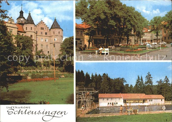 Schleusingen Schloss Bertholdsburg Markt Schwimmbad