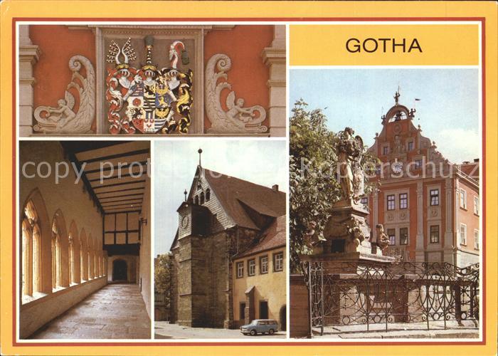 Gotha Thueringen Rathaus Augustinerkloster Schellenbrunnen