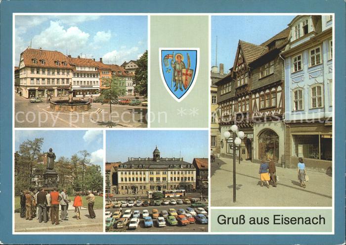 Eisenach Thueringen Markt Karlsstrasse Lutherdenkmal Stadtschloss