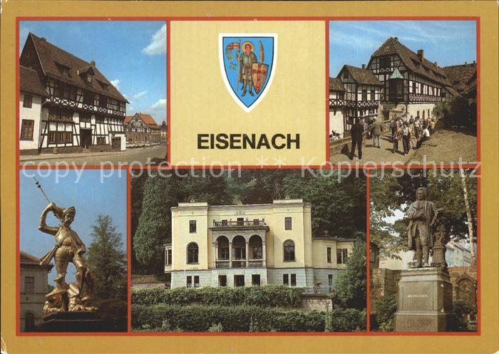 Eisenach Thueringen Lutherhaus Warburg Georgs-Brunnen Bachdenkmal Reuter-Wagner-