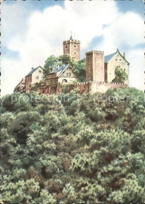 Eisenach Thueringen Wartburg Kuenstlerkarte