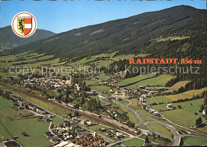 Radstadt Fliegeraufnahme mit Hausberg Rossbrand