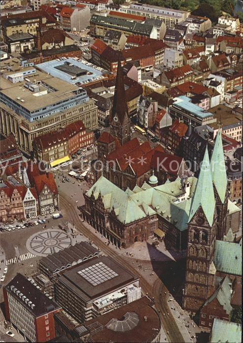 BREMEN CITY Fliegeraufnahme mit Kirche Marktplatz