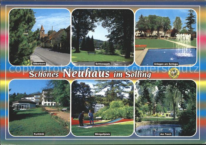 Neuhaus Solling Schlossanlagen Silberhorn Kurklinik Minigolf Teich