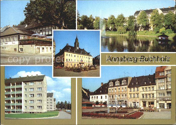 Annaberg-Buchholz Erzgebirge Restaurant Frohnauer Hammer Schutzteich Rathaus