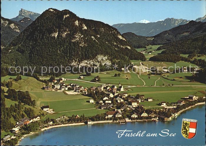 Fuschl See Salzkammergut Fliegeraufnahme mit Fuschlsee und Schafberg