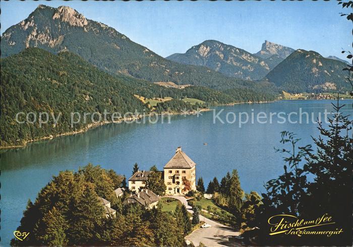Fuschl See Salzkammergut Schloss Fuschl Fliegeraufnahme
