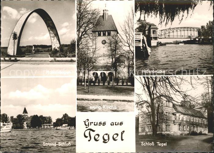 Tegel Strandschloss Hafenbruecke Schloss-Tegel Kirche