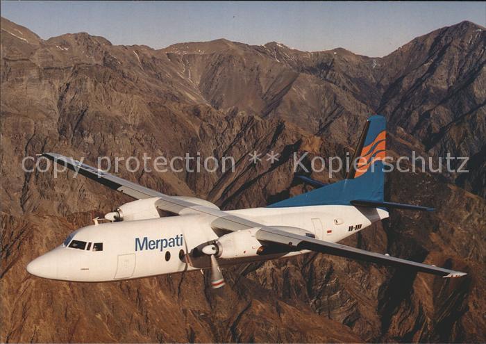 Flugzeuge Zivil Merpati Fokker F27 Mk500 PK-MFJ
