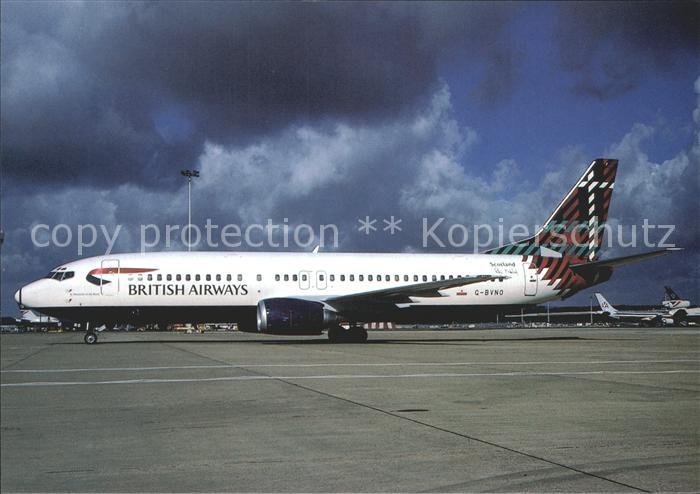 Flugzeuge Zivil British Airways Benyhone Tartan colours Boeing 737-400 G-BVNO