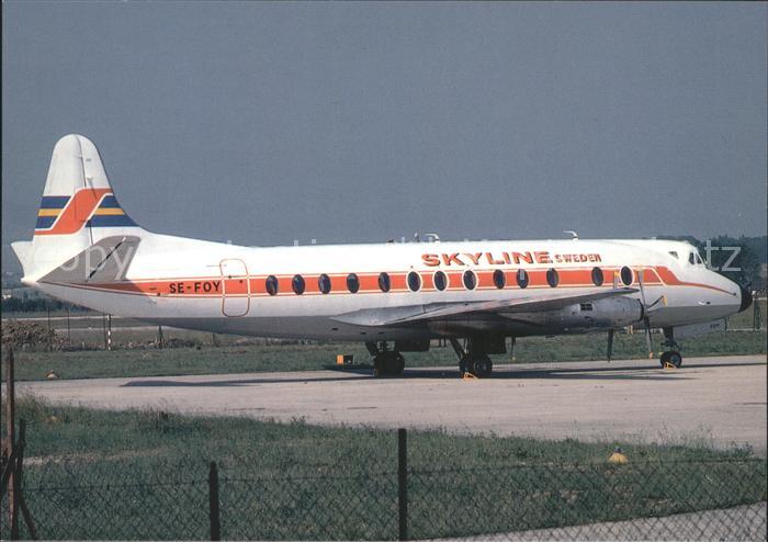 Flugzeuge Zivil Skyline Sweden Viscount 814 SE-FOY c/n 338