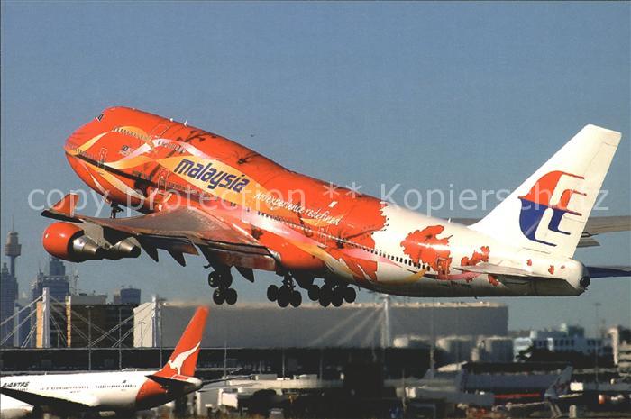 Flugzeuge Zivil Malaysian Airlines Boeing 747-4H6 9M-MPD Cn 25701