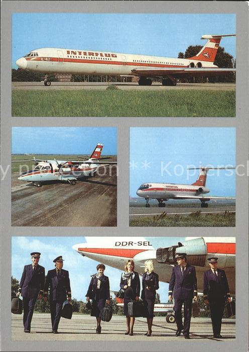 Flugzeuge Zivil Inteflug Flugbegleiter Piloten