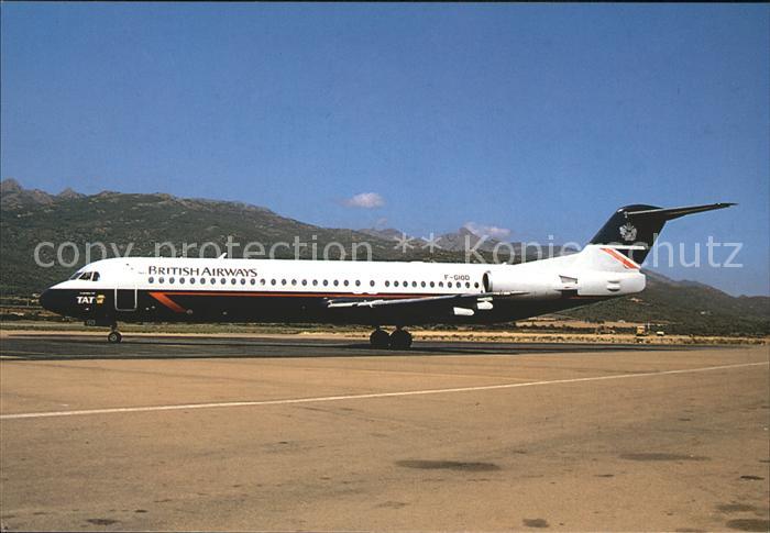 Flugzeuge Zivil TAT British Airways Fokker F-100 F-GIOD
