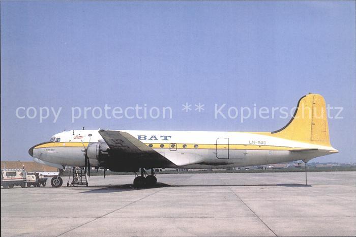 Flugzeuge Zivil B.A.T. Bergen Air Transport DC-4 LN-MOB C/N 27373