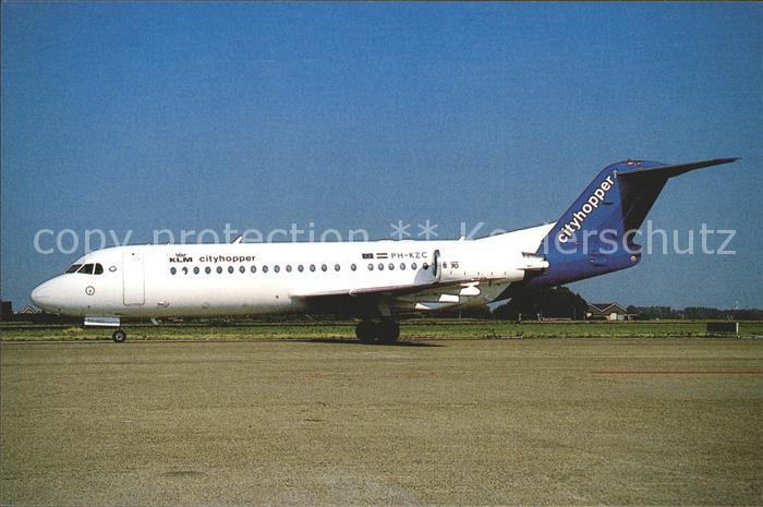 Flugzeuge Zivil KLM Cityhopper Fokker 70 PH-KZC