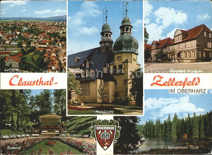 Zellerfeld Clausthal Fliegeraufnahme Bergwerk-Museum Spiegeltaler Teich Kurpark