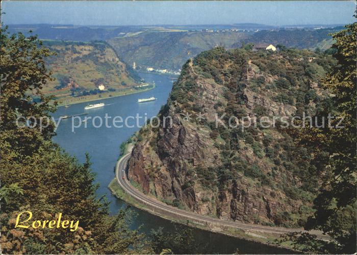 Loreley Lorelei Rheinpartie mit Felsen