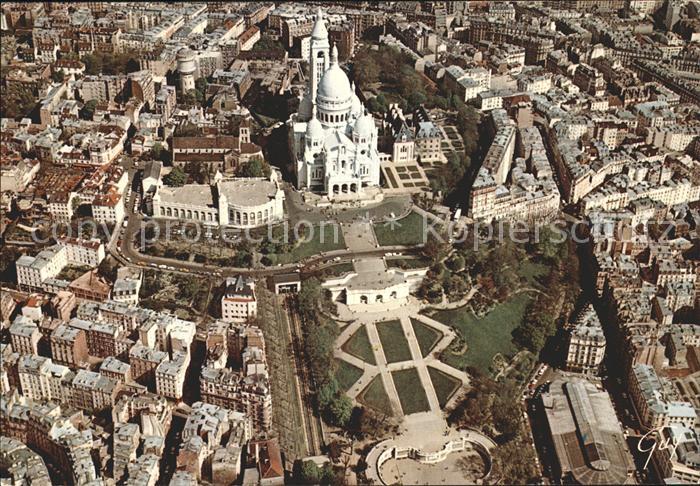 Paris La Butte Montmartre Fliegeraufnahme