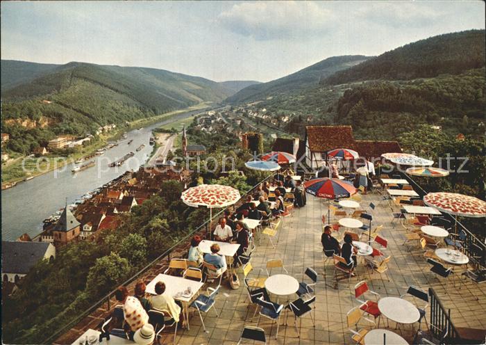 Hirschhorn Neckar Schlosshotel auf der Burg Terrasse