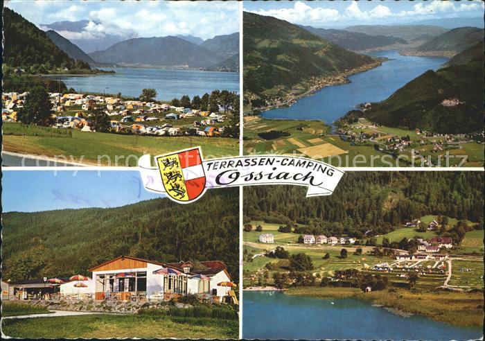 Ossiach Fliegeraufnahme Terrassen-Camping