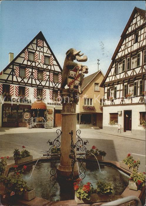Wiesensteig Marktplatz Fachwerk Brunnen