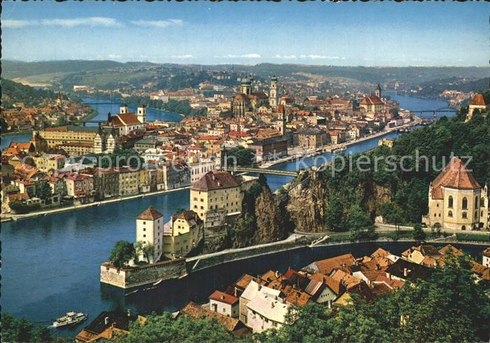 PAssAU Bayern Fliegeraufnahme Dreifluessestadt