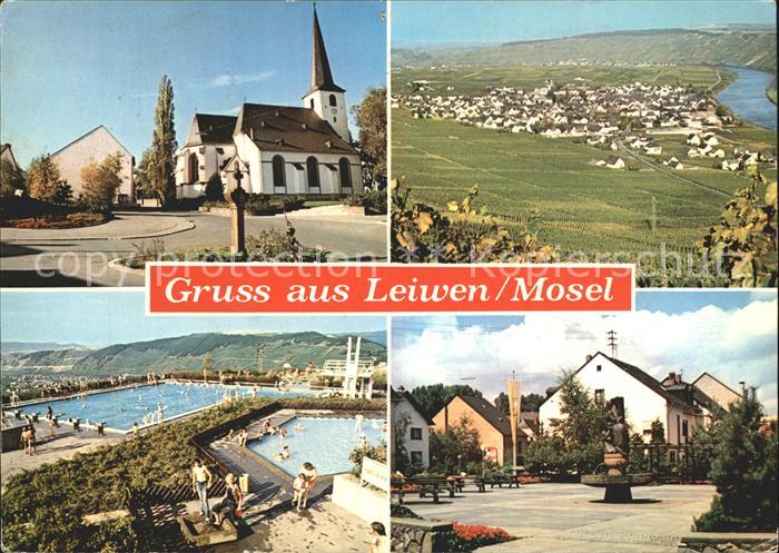 Leiwen Trier-Saarburg Freibad Kirche Moselpartie