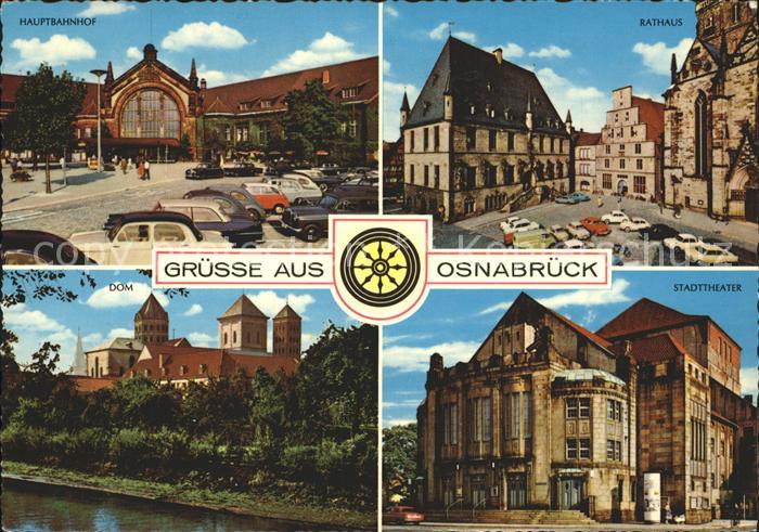 Osnabrueck Hauptbahnhof Rathaus Stadttheater Dom