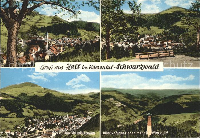 Zell Wiesental Blick von der Hohen Moehr