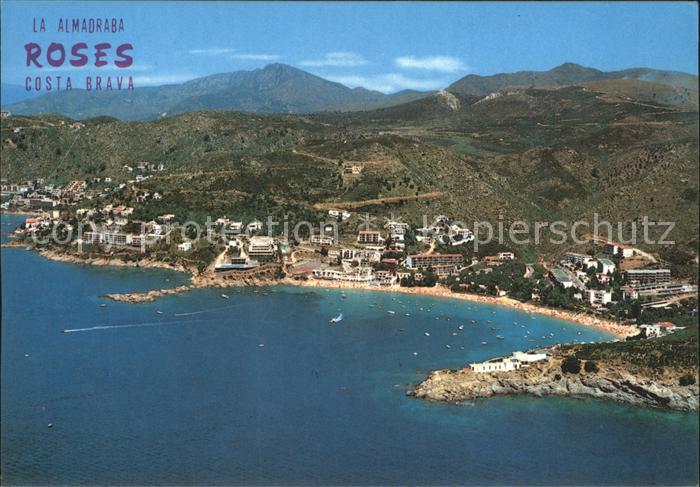 Rosas Costa Brava Cataluna Fliegeraufnahme La Almadraba