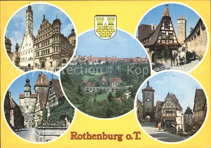 Rothenburg Tauber Tor Pferdekutsche Alte Haeuser