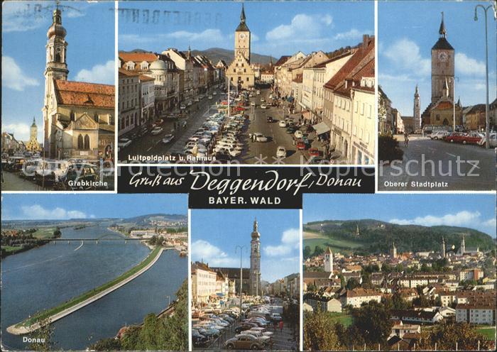 Deggendorf Donau Grabkirche Luitpoldplatz Rathaus Oberer Stadtplatz Donau