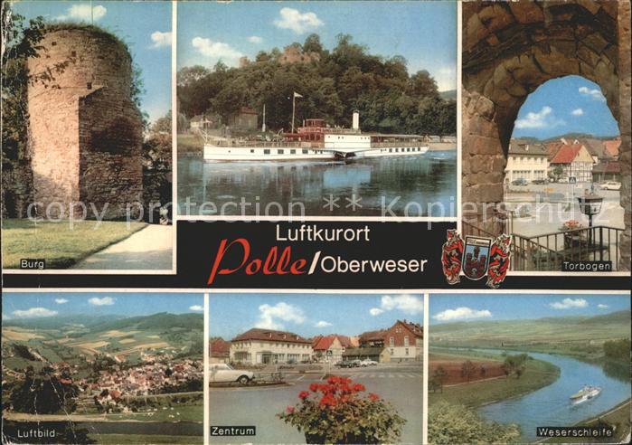 Polle Burg Torbogen Weserschleife Zentrum