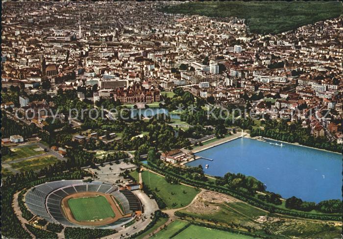 HANNOVER  CITY Fliegeraufnahme City Maschsee Niedersachsen Stadion